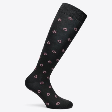Chaussettes Cavalleria Toscana Lot de 1 Paire logo jaguar noir et rose