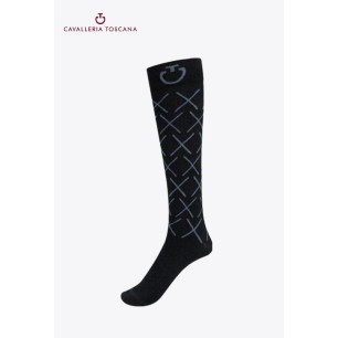 Paire de chausettes épaisses en laine Cavalleria Toscana Navy