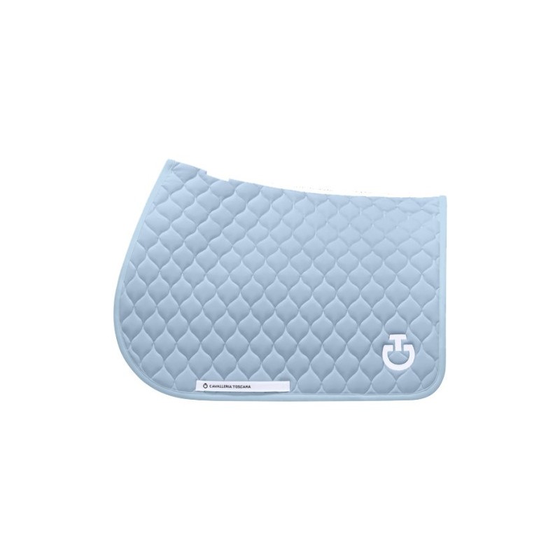 Tapis Cavalleria Toscana CSO circular quilted jersey jumping bleu ciel Tapis Cavalleria Toscana CSO circular quilted jersey jumping bleu ciel