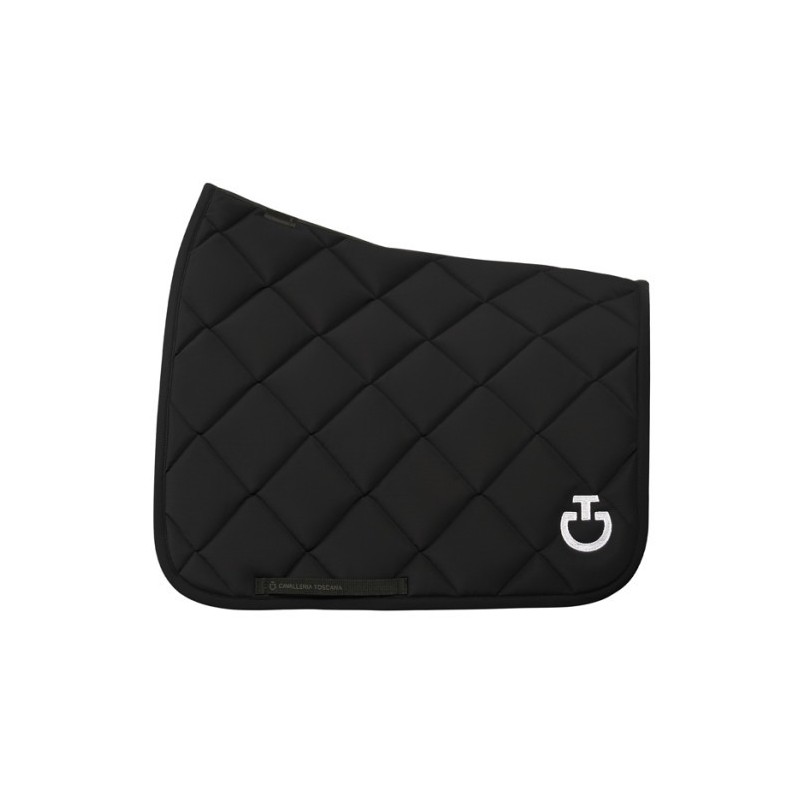 Tapis Cavalleria Toscana dressage diamond quilted jersey noir Tapis Cavalleria Toscana dressage diamond quilted jersey noir