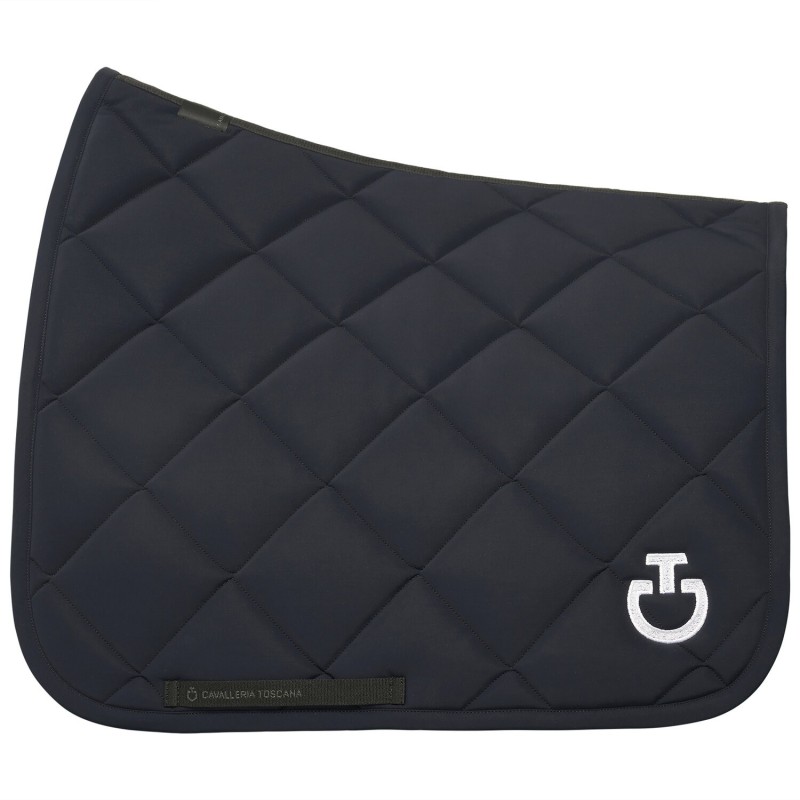 Tapis Cavalleria Toscana dressage diamond quilted jersey marine Tapis Cavalleria Toscana dressage diamond quilted jersey marine