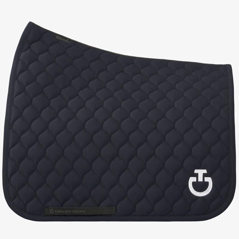 Tapis Cavalleria Toscana dressage circle quilted jersey marine Tapis Cavalleria Toscana dressage circle quilted jersey marine