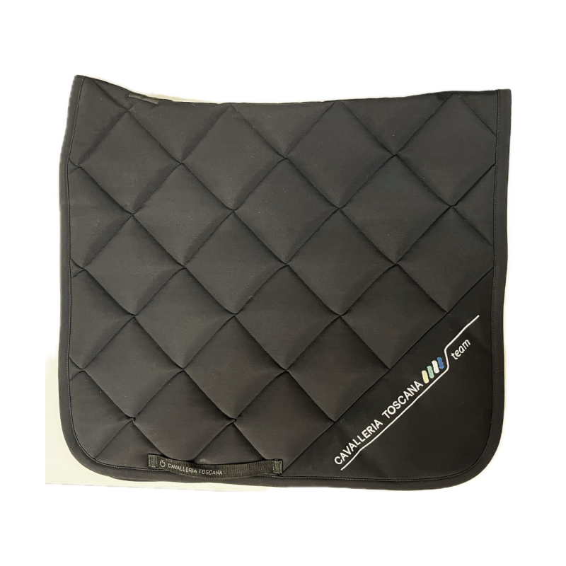 Tapis Cavalleria Toscana dressage dash quilted jersey noir Tapis Cavalleria Toscana dressage dash quilted jersey noir