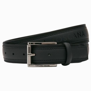 Ceinture en cuir pour homme Cavalleria Toscana noire