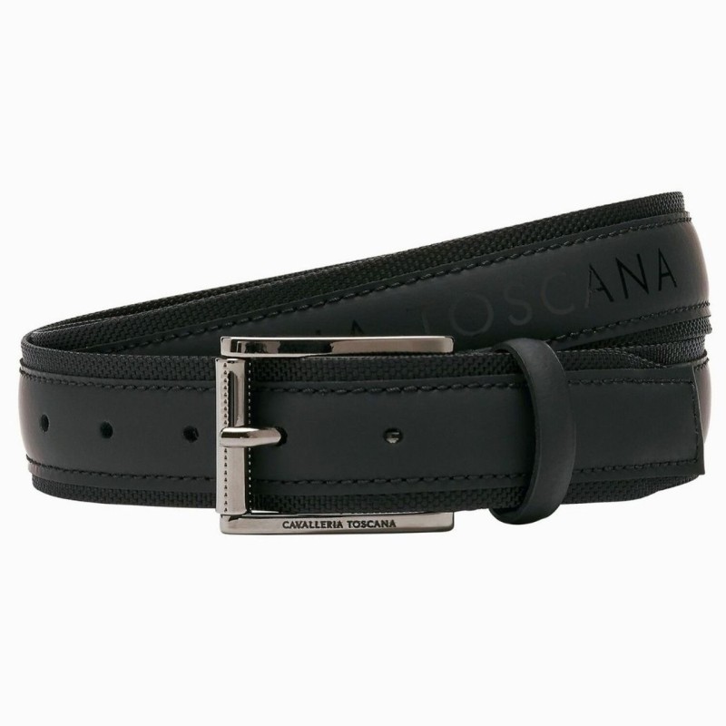 Ceinture en cuir pour homme Cavalleria Toscana noire