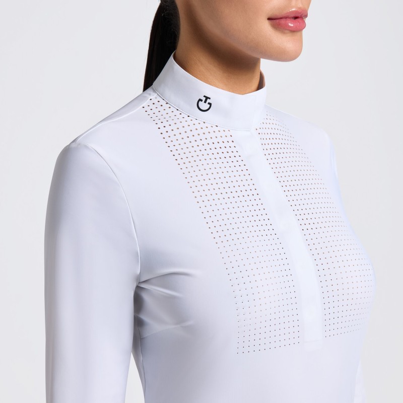 Chemise de concours pour femme Cavalleria Toscana blanche Chemise de concours pour femme Cavalleria Toscana blanche