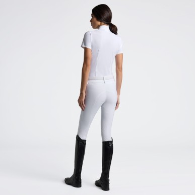 Chemise de concours à manches courtes pour femme Cavalleria Toscana blanche