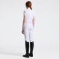 Polo de compétition à manches courtes pour femme Cavalleria Toscana blanche Polo de compétition à manches courtes pour femme Cavalleria Toscana blanche