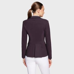 Veste de concours Samshield Victorine Flower Crystal Regular - Aubergine
