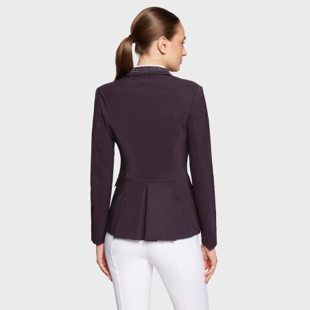 Veste de concours Samshield Victorine Flower Crystal Regular - Aubergine