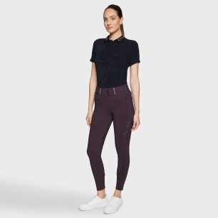Pantalon Samshield Claranova knee grip - Aubergine