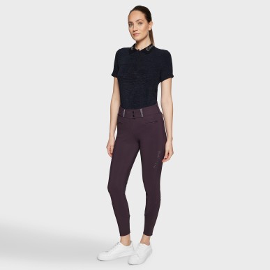Pantalon Samshield Claranova knee grip - Aubergine