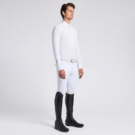 Chemise de concours pour homme à manches longue Cavalleria Toscana blanche