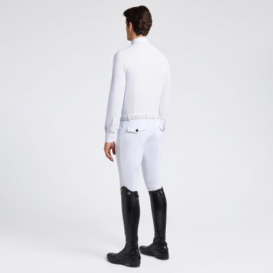Chemise de concours pour homme à manches longue Cavalleria Toscana blanche