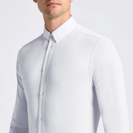 Chemise de concours pour homme à manches longue Cavalleria Toscana blanche