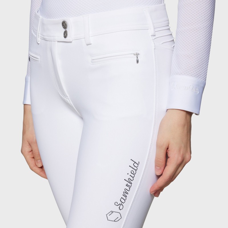 Pantalon Samshield Adèle Boréal knee grip Blanc