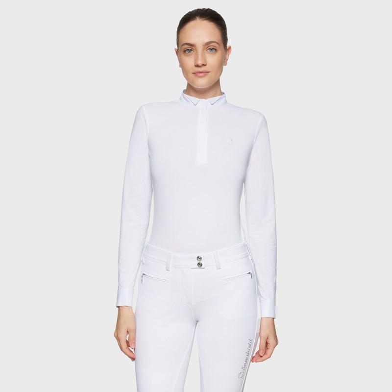 Polo de compétition Samshield Ornella - blanc Polo de compétition Samshield Ornella - blanc