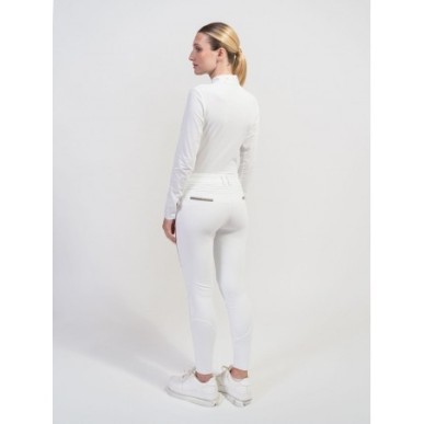 Polo de compétition Samshield Julia Crystal Leaf - blanc
