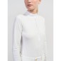 Polo de compétition Samshield Julia Crystal Leaf - blanc Polo de compétition Samshield Julia Crystal Leaf - blanc