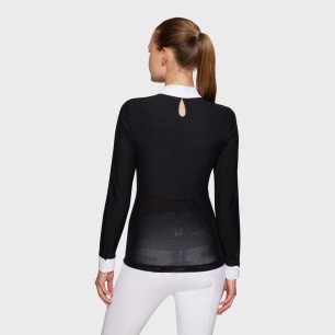 Polo de compétition Samshield Aloise Boreal Long Sleeves - noir