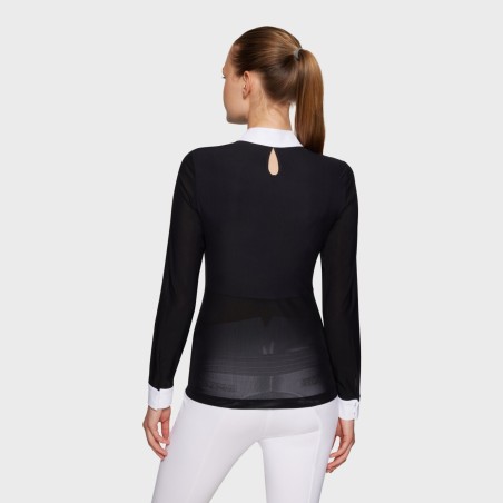 Polo de compétition Samshield Aloise Boreal Long Sleeves - noir