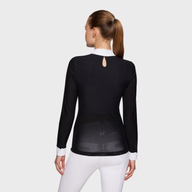 Polo de compétition Samshield Aloise Boreal Long Sleeves - noir