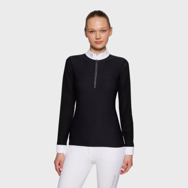 Polo de compétition Samshield Aloise Boreal Long Sleeves - noir