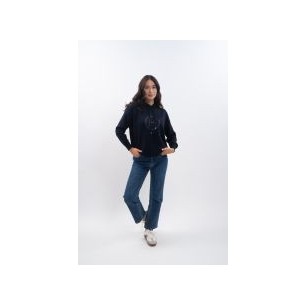 Sweat maille Harcour Aurelia bleu marine