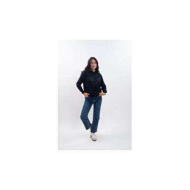 Sweat maille Harcour Aurelia bleu marine