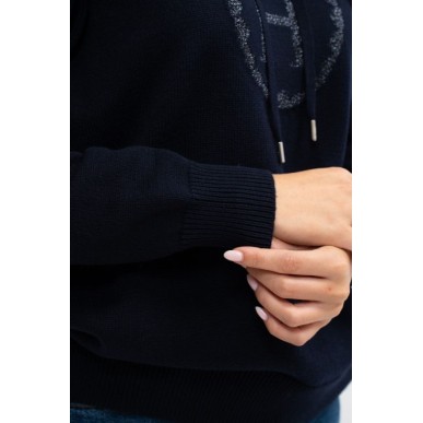 Sweat maille Harcour Aurelia bleu marine
