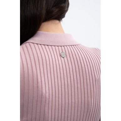 Polo manches longue Harcour Aurore Pivoine