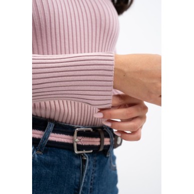 Polo manches longue Harcour Aurore Pivoine