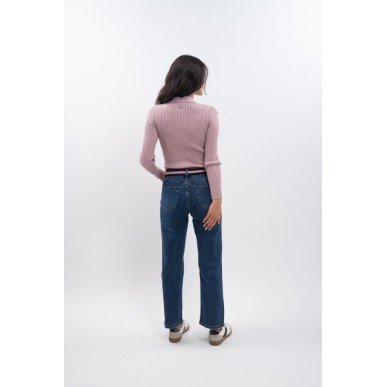 Polo manches longue Harcour Aurore Pivoine