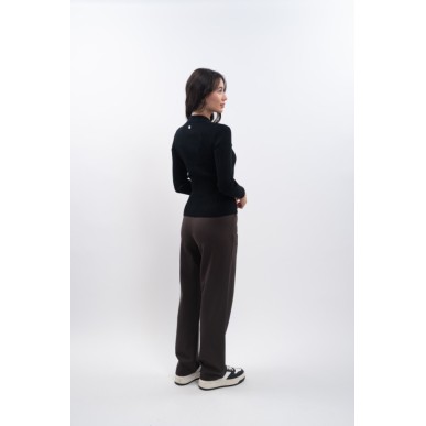 Polo manches longue Harcour Aurore noir