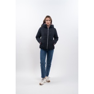 Doudoune réversible Harcour Adele bleu marine/ rose