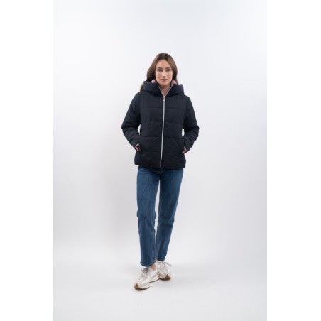 Doudoune réversible Harcour Adele bleu marine/ rose