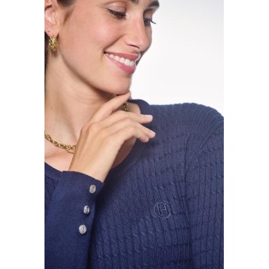 Pullover Harcour Pompadou bleu marine