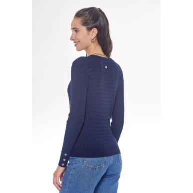 Pullover Harcour Pompadou bleu marine