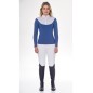 Polo de concours à manches longues pour femme Harcour Pannie steel Blue