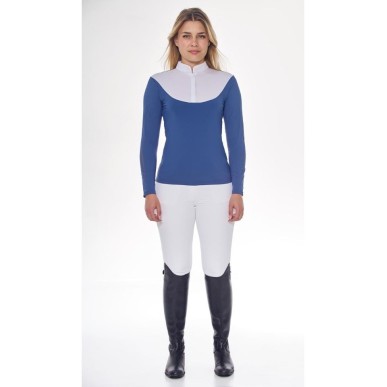 Polo de concours à manches longues pour femme Harcour Pannie steel Blue
