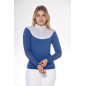 Polo de concours à manches longues pour femme Harcour Pannie steel Blue