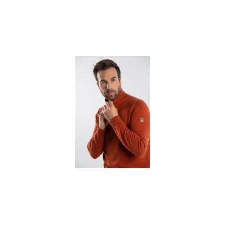 Pull homme Harcour Flash terracotta