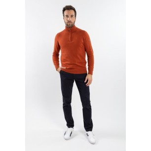 Pull homme Harcour Flash terracotta