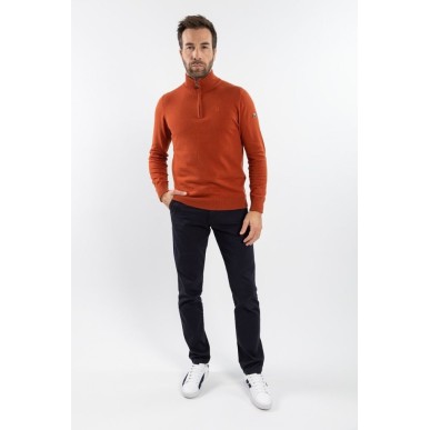 Pull homme Harcour Flash terracotta