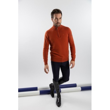 Pull homme Harcour Flash terracotta