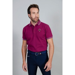 Polo manches courtes pour homme Harcour Pampelonne violine