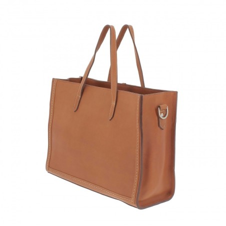 Sac à main en cuire Pénélope Romane cognac