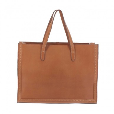 Sac à main en cuire Pénélope Romane cognac