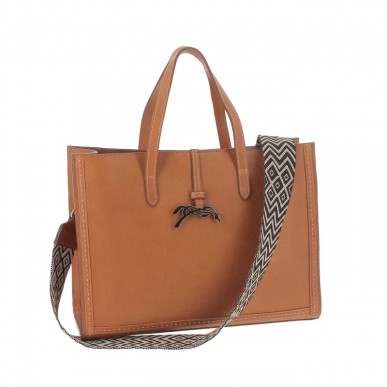 Sac à main en cuire Pénélope Romane cognac