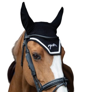 Bonnet Cheval coton Pénélope point sellier noir